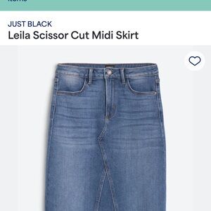 Just Black Blue Midi Pencil Skirt for Work